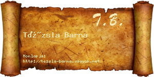 Tézsla Barna névjegykártya